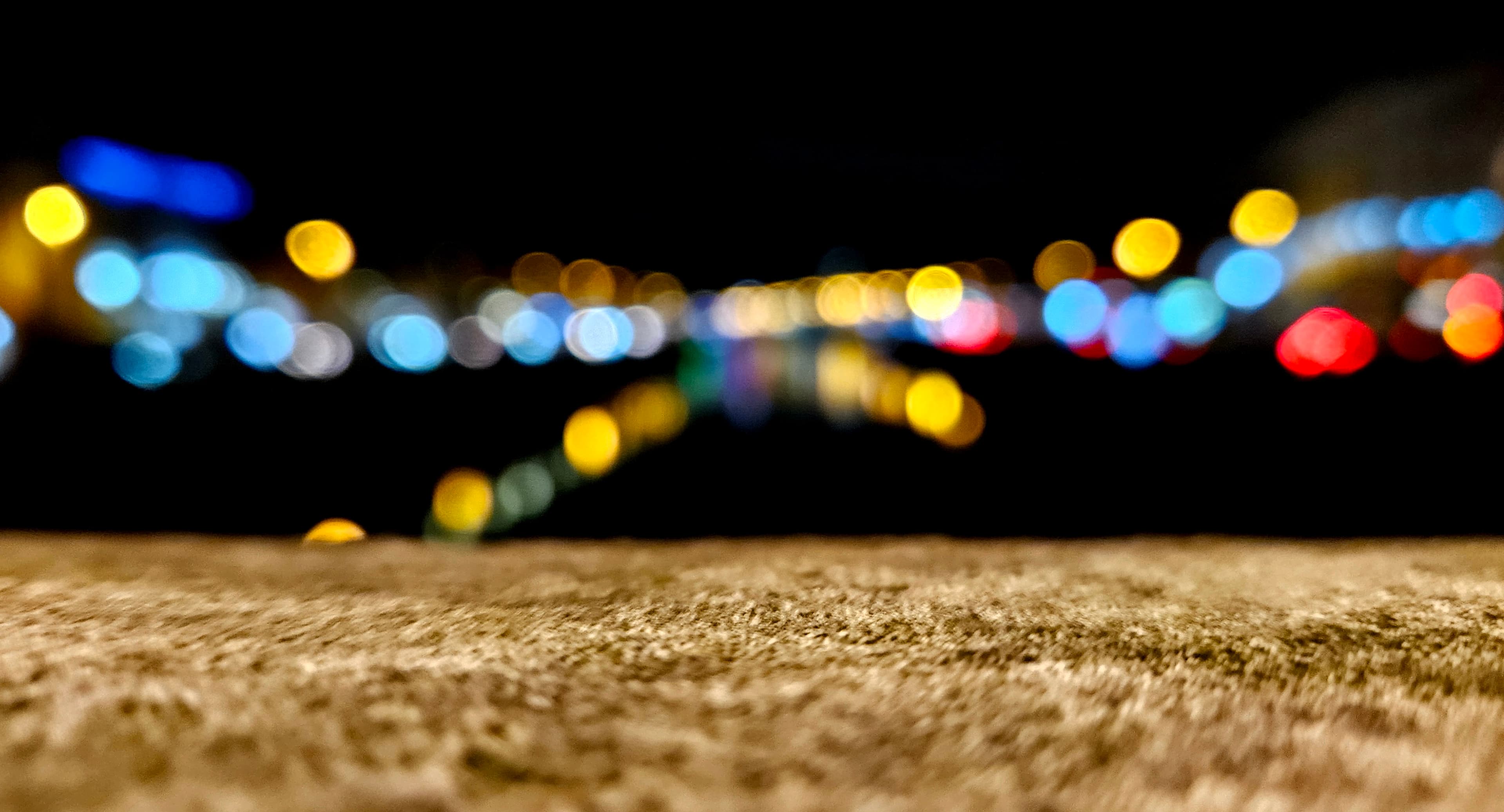 Abstract image of a sunset over a body of water.